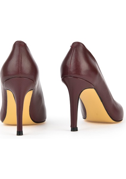Kadın Deri Topuklu Ayakkabı 1431030Z4292 Bordo modelleri
