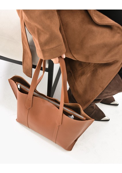 Byeduu Büyük Fermuarlı Çıtçıt Kapamalı Büyük Omuz Çantası fiyatları