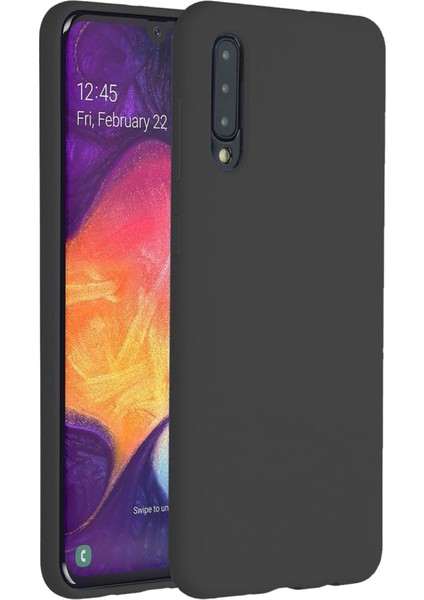 Samsung Galaxy A30S İnce Mat Silikon Kılıf Siyah