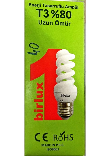 13 Watt Spiral Tasarruflu Ampul-Sarı Işık