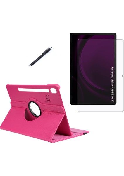 Samsung Galaxy Tab S9 Fe SM-X510 Kılıf Birebir Uyumlu Dönebilen Kılıf + Ekran Koruyucu + Kalem
