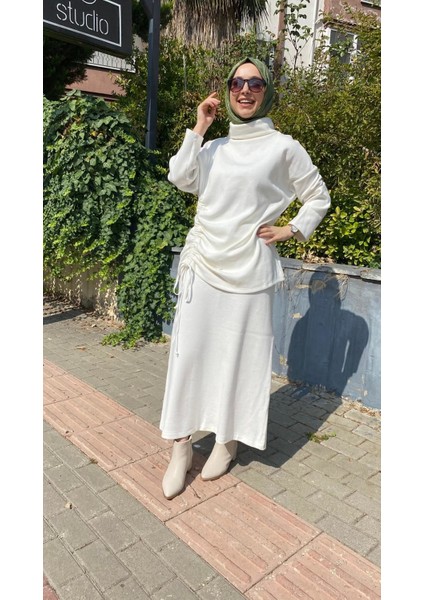 Tesettür Triko Etekli Takım