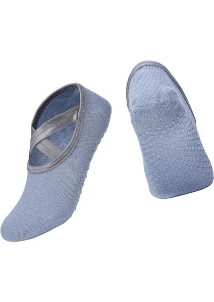 Pilates Çorap Kadın Yoga Dans Iları Kaymaz Çorap Gri (Yurt Dışından)