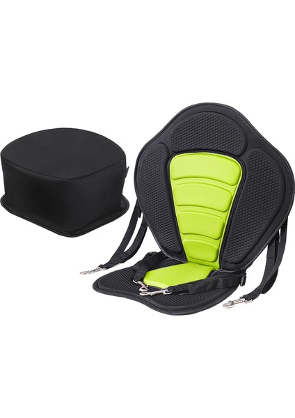 Kayık Iklı Koltuk Kano Koltuğu Minderli Balıkçı Koltuğu Anti Patinaj Yüksek Ik Yeşil Çantalı (Yurt Dışından)