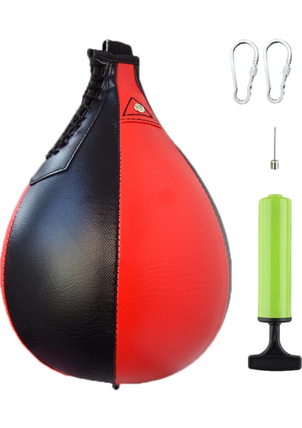 Boks Hız Torbası Asma Punch Torba Speedball Fitness Boks Black Kırmızı Dövüş (Yurt Dışından)