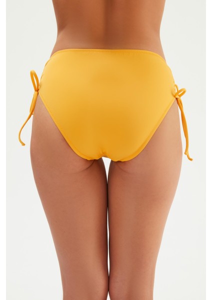 2513 Sarı Yanı Büzgülü Ipli Bikini Altı modelleri