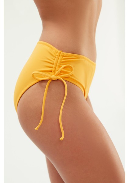 2513 Sarı Yanı Büzgülü Ipli Bikini Altı fiyatları