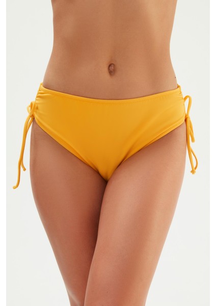 2513 Sarı Yanı Büzgülü Ipli Bikini Altı fırsatları