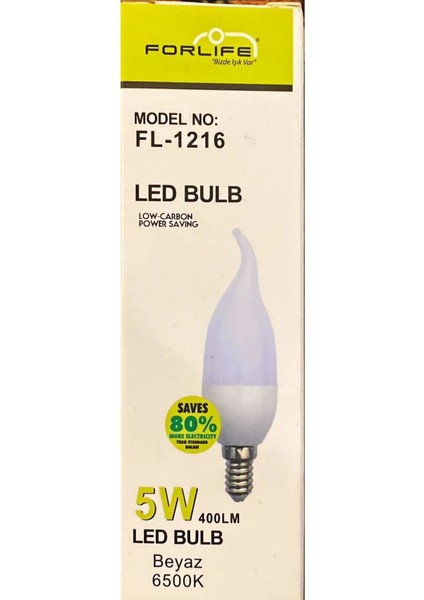 5 Watt LED Mum Ampul-Beyaz Işık