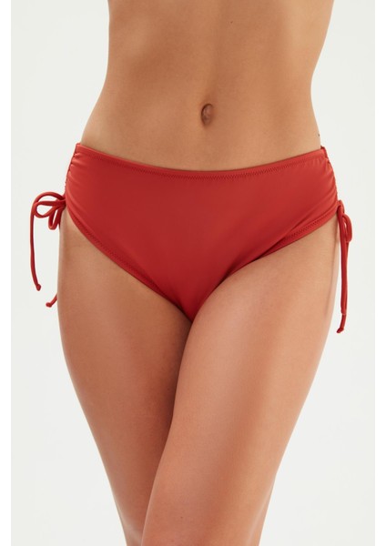 2513 Kiremit Yanı Büzgülü Ipli Bikini Altı