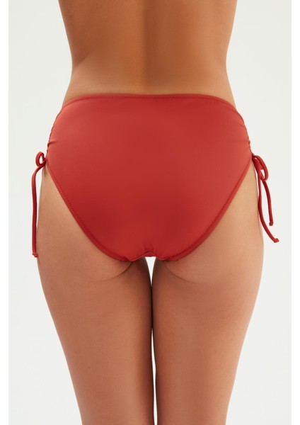 2513 Kiremit Yanı Büzgülü Ipli Bikini Altı modelleri