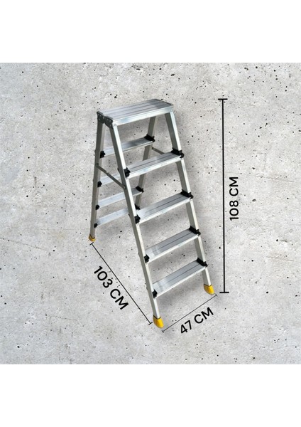 5+5 Alüminyum Çift Çıkışlı Merdiven