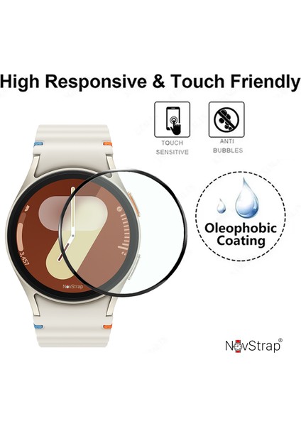 Samsung Galaxy Watch 7 40MM ile Uyumlu Ekran Koruyucu Nano Esnek Cam Tam Kaplayan Ppm