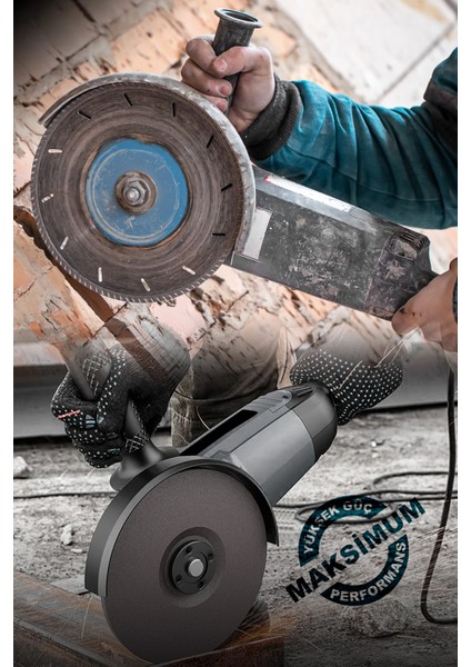 Ekstra Güçlü Metal Şanzıman 2200 W 230 mm Büyük Spiral Taşlama ve Kesme Makinası
