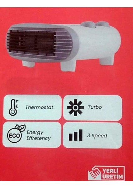 Hook Fanlı Yatık Turbo Ayak Isıtıcı Masa Altı Isıtıcı SICAK/SOĞUK-498