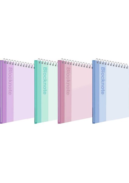 Bloknot Pastel Renk A4 80 Yaprak Çizgisiz