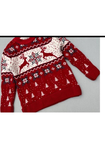 Unisex Triko Kazak Yeni Yıl - Kar - Kış Konsept Dokumalı Renkli Geniş Model Yelpazesi fırsatları