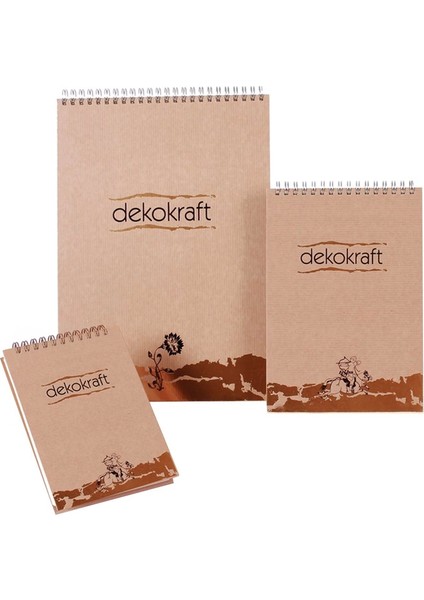 Notebook Spiralli Bloknot Kraft A4 Çizgili 100 Yaprak 140561