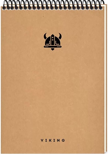 La Plume Viking 17 x 24 cm Bloknot Kraft Kapak 60Yaprak Çizgili Üstten Spiralli 145491 99