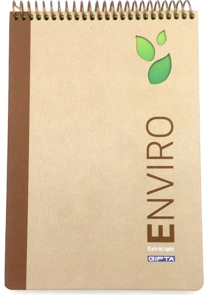 Enviro Spiralli Sert Kapak Bloknot A4 Düz 100 Yaprak Kraft 2920