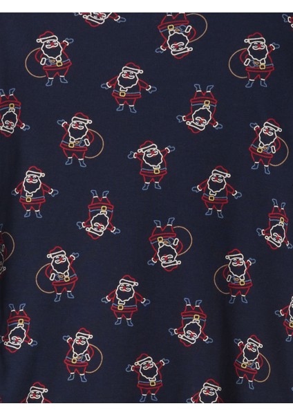 Erkek Çocuk Lacivert Organik Pamuk Desenli Pijama Takımı fiyatları