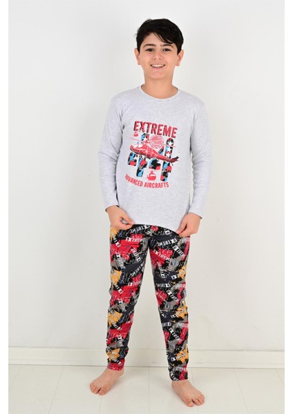 Erkek Çocuk Pijama Takımı Uzun Kollu Air Craft pamuklu Kışlık fiyatları