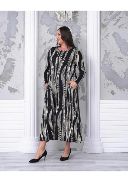 Kadın Uzun Örme Büyük Beden ELBISE-BGE69 fiyatları
