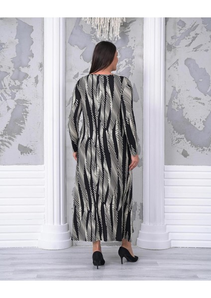 Kadın Uzun Örme Büyük Beden ELBISE-BGE69 modelleri
