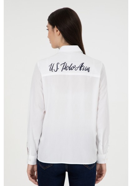 Kadın Beyaz Gömlek Desenli 50291077-VR013 indirimleri