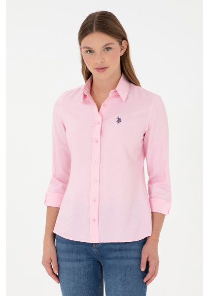 U.S. Polo Assn. Kadın Pembe Gömlek Basic 50297002-VR041