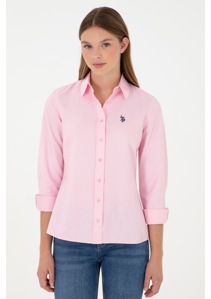 U.S. Polo Assn. Kadın Pembe Gömlek Basic 50297002-VR041