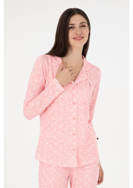Kadın Pembe Pijama Takım 50303370-VR041