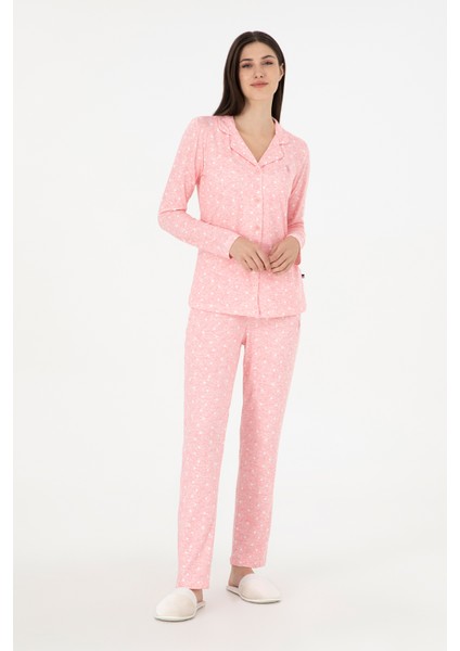 Kadın Pembe Pijama Takım 50303370-VR041