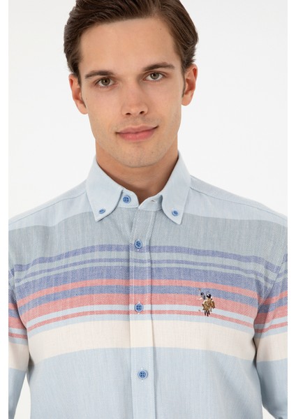 Erkek Koyu Mavi Gömlek Desenli 50291255-VR032 fiyatları