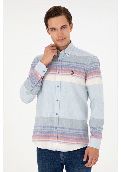 Erkek Koyu Mavi Gömlek Desenli 50291255-VR032 modelleri