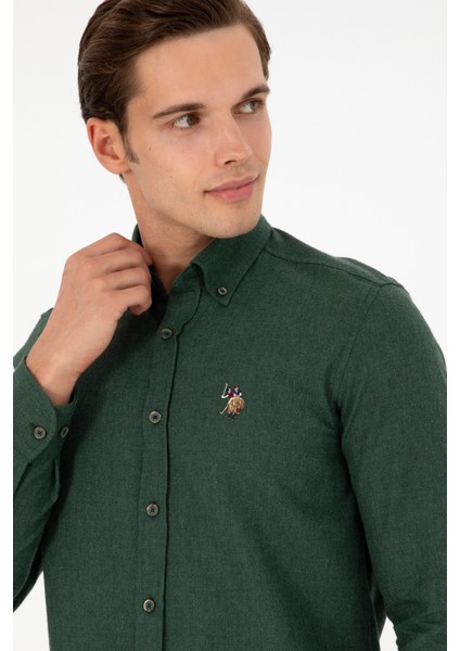 Erkek Koyu Yeşil Gömlek Basic 50293980-VR079 fiyatları