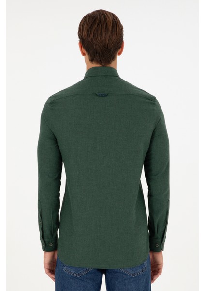 Erkek Koyu Yeşil Gömlek Basic 50293980-VR079 indirimleri