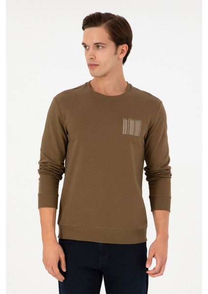 Erkek Haki Sweatshirt 50290252-VR027