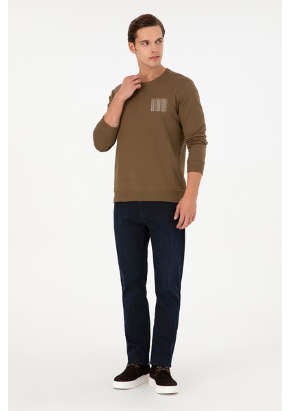 Erkek Haki Sweatshirt 50290252-VR027