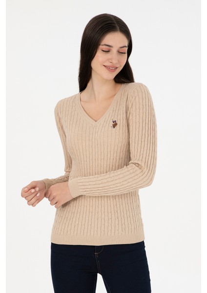 Kadın Kum Melanj Kazak /Triko 50288992-VR123