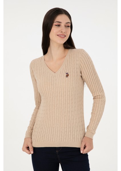 Kadın Kum Melanj Kazak /Triko 50288992-VR123 modelleri