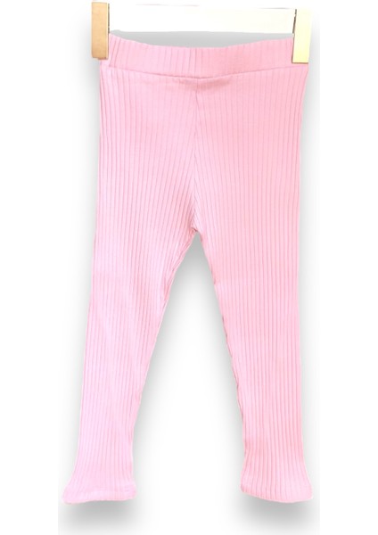 Fırfırlı Omuz Detaylı Yumuşak Rahat Kalıp Kız Çocuk Taytlı Sweatshirt Takım