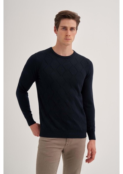 3084 Erkek Bisiklet Yaka Kazak modelleri