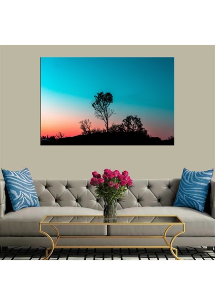 Exclusive Serie" Gökyüzü ve Ağaç Kanvas Tablo