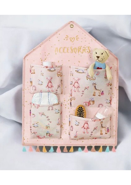 Anne Bebek Duvar Düzenleyici 56*42 cm Pembe Renk