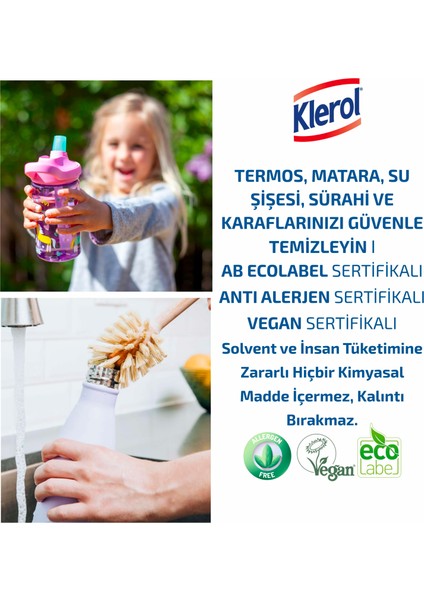 Bulaşık Yıkama ve Yüzey Temizlik Spreyi Anti Alerjik, Alkolsüz, Vegan, Ecolabel, Helal Sertifikalı