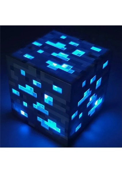 Minecraft Maden Rgb LED Lamba Şarjlı Bluetooth Bağlantı