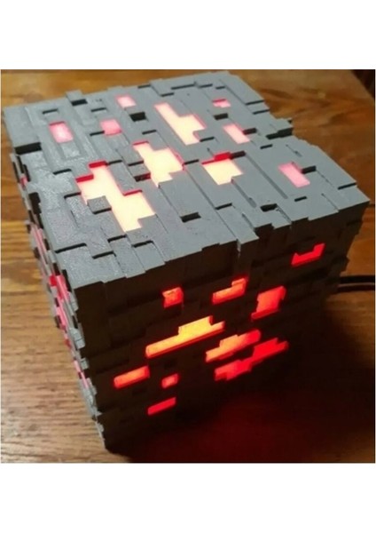 Minecraft Maden Rgb LED Lamba Şarjlı Bluetooth Bağlantı