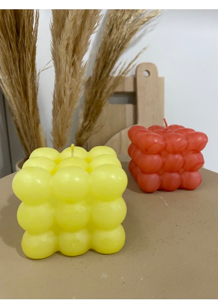 2'li Bubble Dekoratif Mum Seti