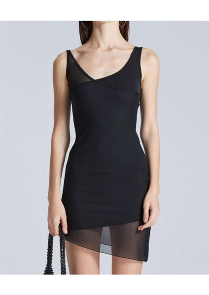 Tül Detay Kalın Askılı Elbise fiyatları